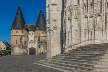 Beauvais, France - A small city about 50 km from Paris, Beauvais its most famous for the Saint-Pierre Cathedral. Here in particular a detail of its Gothic architecture