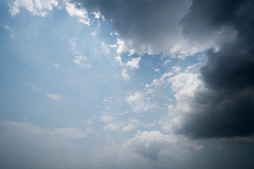 dark storm clouds with background,Dark clouds before a thunder-storm.