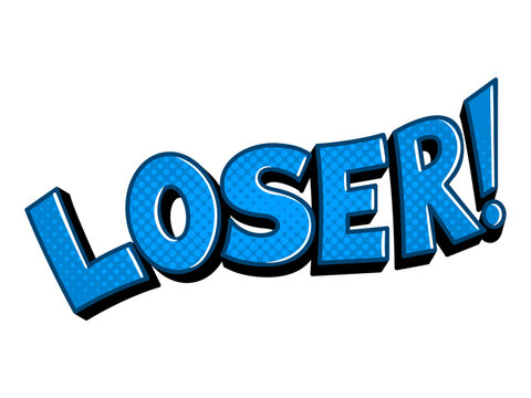 Loser word comic book pop art vector illustration
