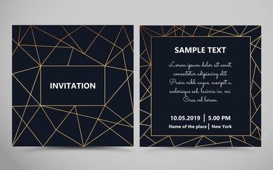 Beautiful template with geometric, linear decoration vector