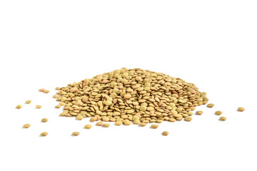 Lentil isolated on white background.