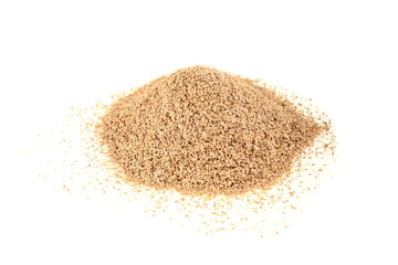 Wheat bran isolated on white background.