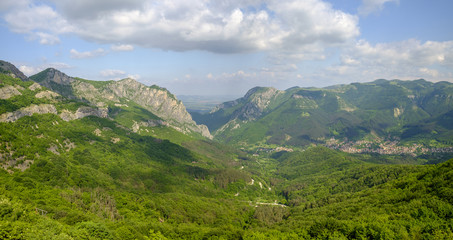 Panorama of mountain ranges 1