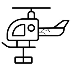 Naklejka premium Helicopter icon vector