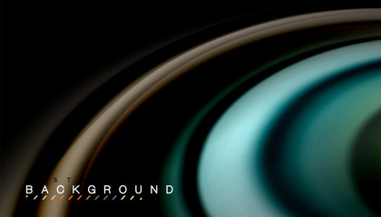 Fluid mixing colors, vector wave abstract background