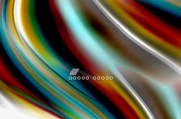 Rainbow color waves, vector blurred abstract background