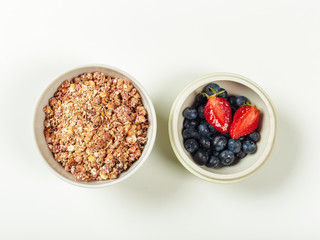 Healthy diet breakfast ingredients