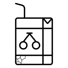 Cherry juice packaging.vector