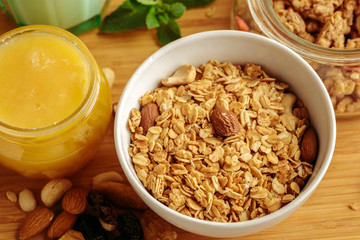 Healthy breakfast on the table