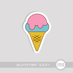 Ice Cream icon. Summer. Vacation