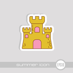 Sand Castle icon. Summer. Vacation