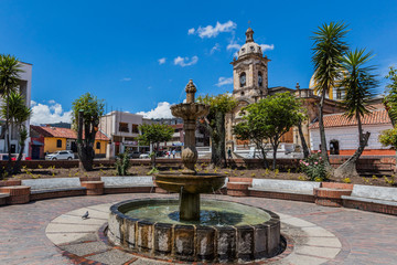 Paipa , Colombia  - February 14, 2017 : Parque Principal Jaime Rook Paipa Boyaca in Colombia South...