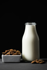almonds and almond milk