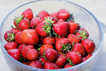 Bowl with strawberries