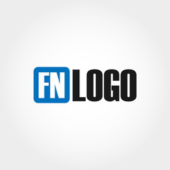 Initial Letter FN Logo Vector Design