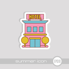 Hotel icon. Summer. Vacation