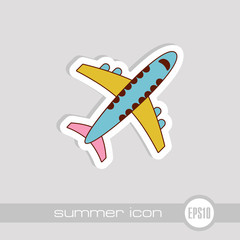 Aircraft icon. Travel. Summer. Vacation