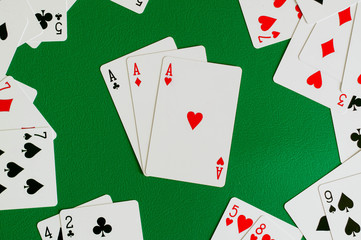 three of a kind ace ,poker card