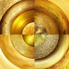 abstract golden circles background
