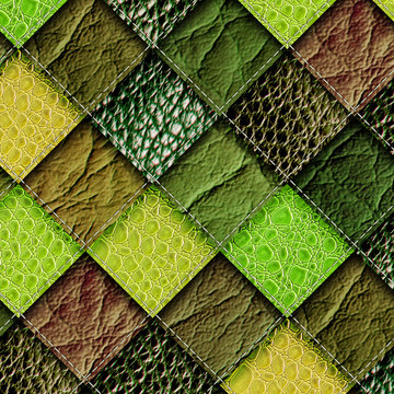 leather patchwork background