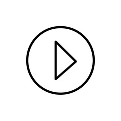 Play icon, Play icon vector, in trendy flat style isolated on white background. Play icon image, Play icon illustration