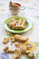 cantuccini biscuits on a table