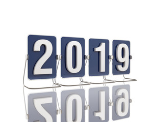      New Year 2019 Creative Design Concept - 3D Rendered Image 