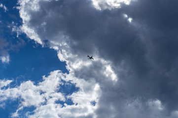 Naklejka na ściany i meble airplane in the sky
