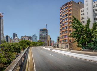 Fototapeta na wymiar Elevated highway known as Minhocao (Elevado Presidente Joao Goulart) - Sao Paulo, Brazil