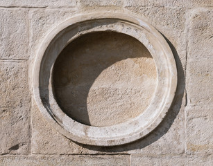 Architectural element on the wall of the cathedral