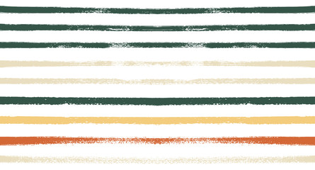 Summer Sailor Stripes Seamless Vector Pattern. Autumn Colors Textile Blue, Green, White, Purple, Brown, Gray Print. Hipster Vintage Retro Stripes Design. Creative Horizontal Banner. Watercolor Prints