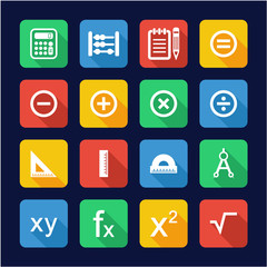 Math Icons Flat Design 