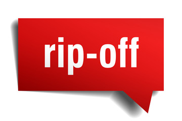 rip-off red 3d speech bubble
