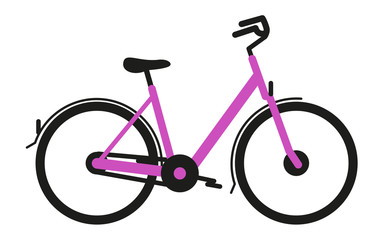 vélo ville femme rose