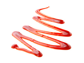 Naklejka premium Delicious barbecue sauce on white background