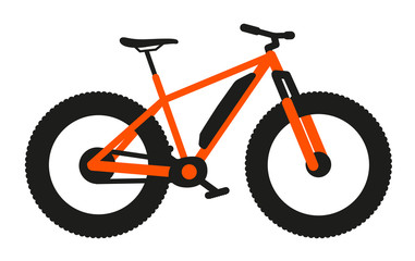 VTT Fatbike Électrique orange