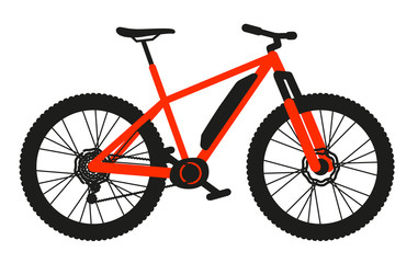 VTT électrique ORANGE rouge