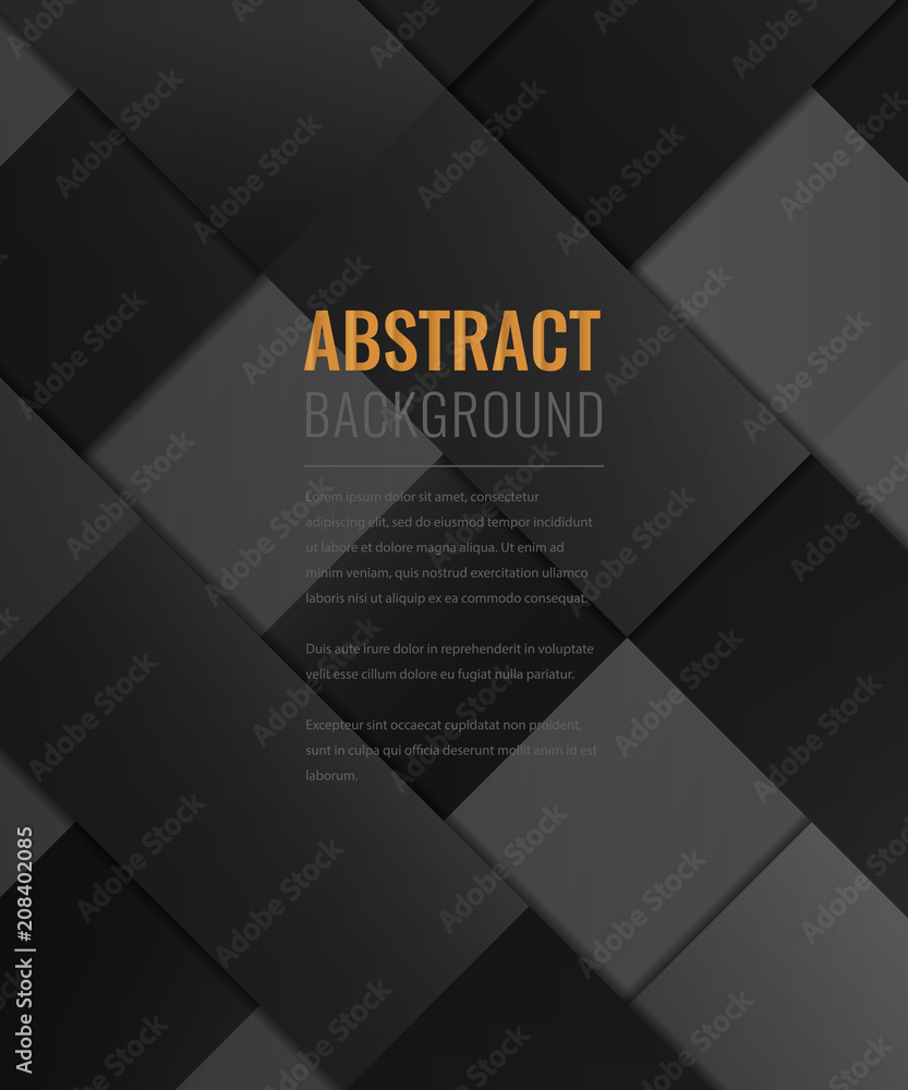 Canvas Prints abstract background with black squares. business design template. vector