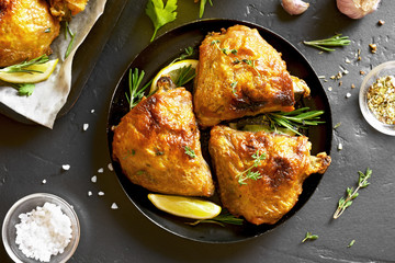 Grilled chicken thighs