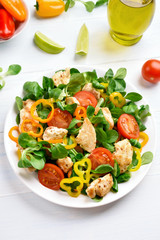 Chicken salad with vegetables