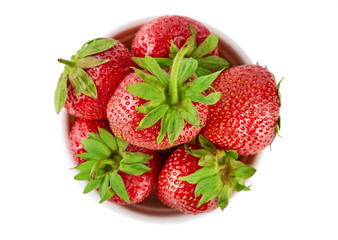 Fresh red strawberry isolated on white background. Summer berries. The concept of healthy eating.