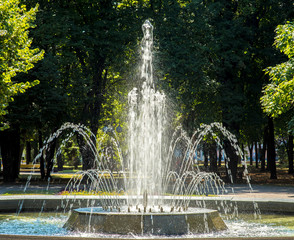 Fountain. Cool water on a hot day.