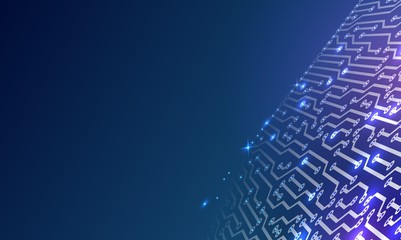 Abstract background electronic technology theme
