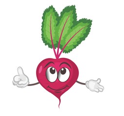 cute beet character. cartoon vector illustration