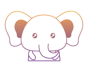 cute elephant icon over white background, vector illustration