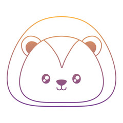 cute lion icon over white background, vector illustration