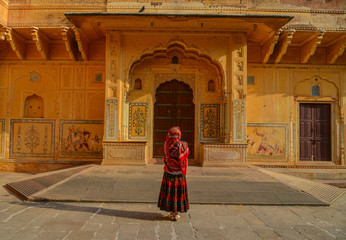Woman at Amber Fort in Jaipur, India