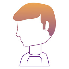 Avatar man icon over white background, vector illustration