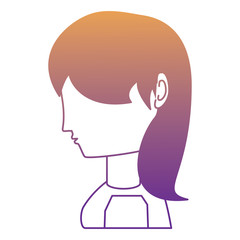 avatar woman icon over white background, vector illustration