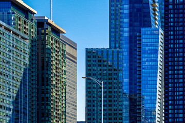 Fototapeta premium Montreal buildings view from street